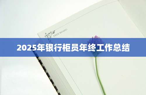 2025年银行柜员年终工作总结