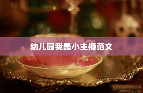 幼儿园我是小主播范文