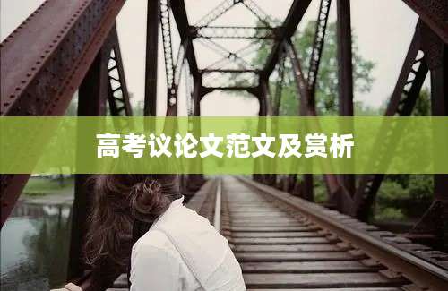 高考议论文范文及赏析