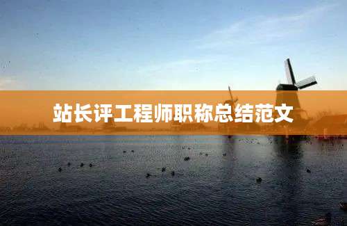 站长评工程师职称总结范文