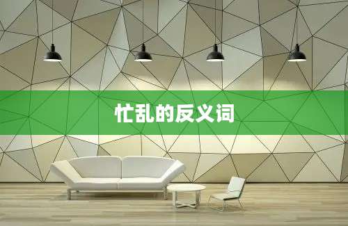 忙乱的反义词