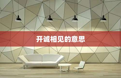 开诚相见的意思