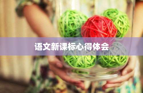 语文新课标心得体会