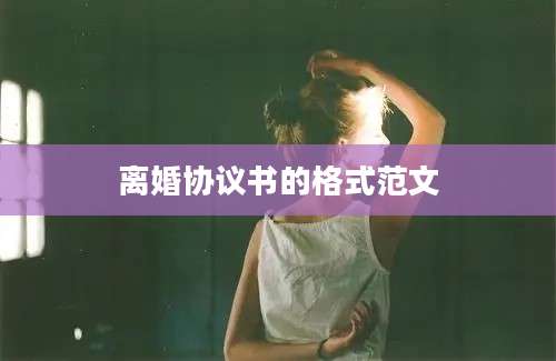 离婚协议书的格式范文