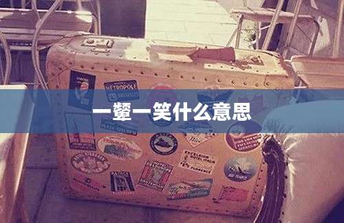 一颦一笑什么意思