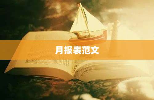 月报表范文