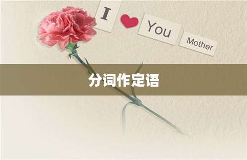 分词作定语