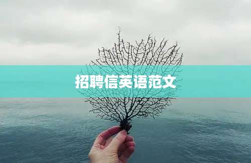 招聘信英语范文