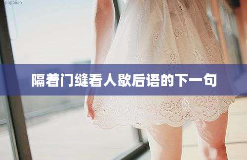 隔着门缝看人歇后语的下一句