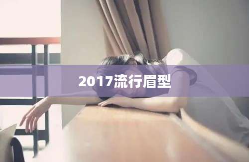 2017流行眉型