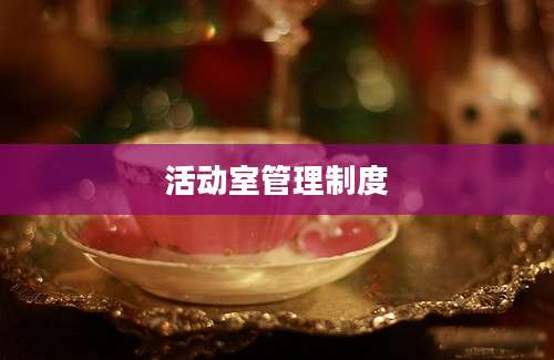 活动室管理制度