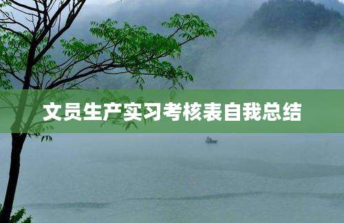 文员生产实习考核表自我总结