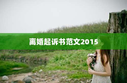 离婚起诉书范文2015
