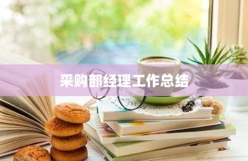 采购部经理工作总结