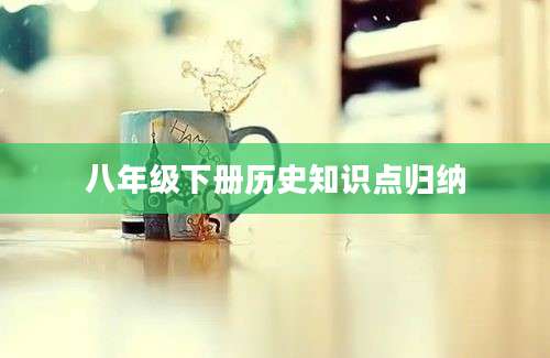 八年级下册历史知识点归纳