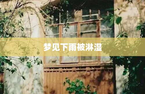梦见下雨被淋湿