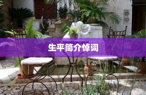 生平简介悼词