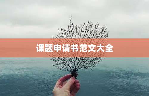 课题申请书范文大全