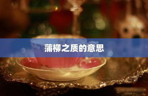 蒲柳之质的意思