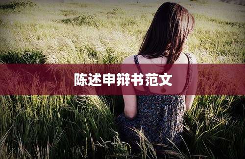 陈述申辩书范文