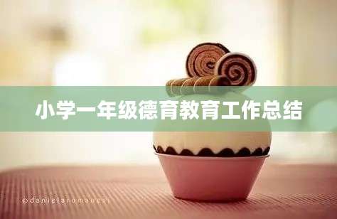 小学一年级德育教育工作总结