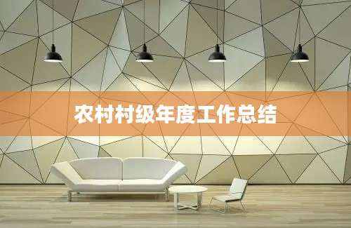 农村村级年度工作总结