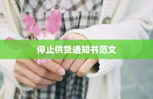 停止供货通知书范文