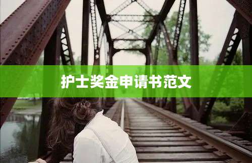 护士奖金申请书范文
