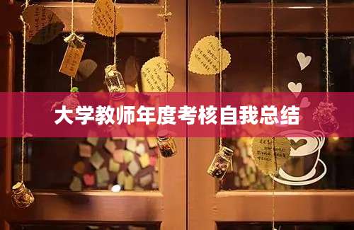 大学教师年度考核自我总结