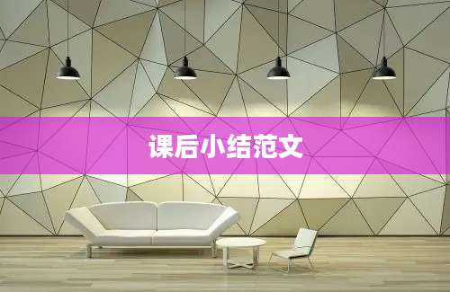 课后小结范文