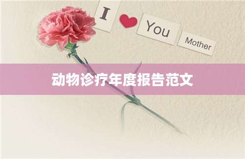 动物诊疗年度报告范文