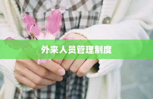 外来人员管理制度