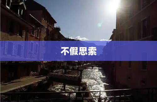 不假思索