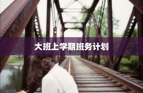 大班上学期班务计划