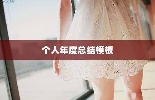个人年度总结模板