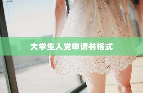 大学生入党申请书格式