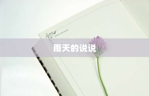 雨天的说说