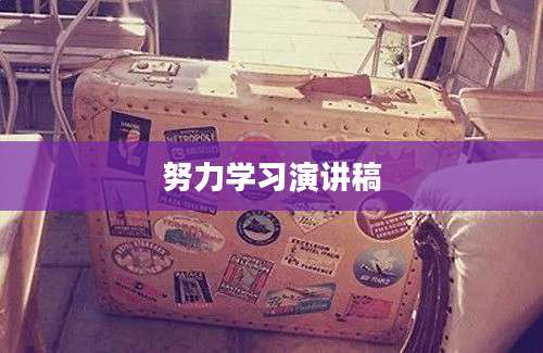 努力学习演讲稿