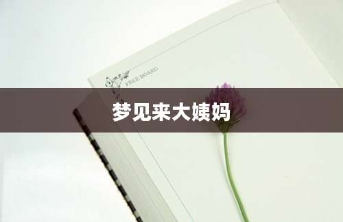 梦见来大姨妈