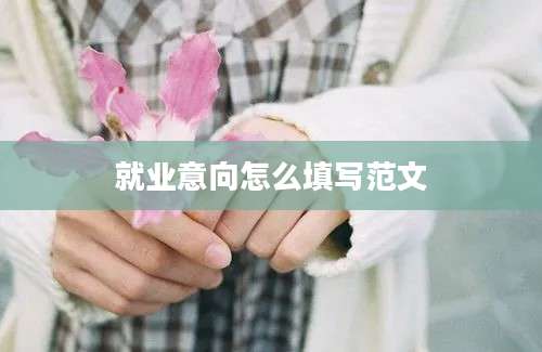 就业意向怎么填写范文