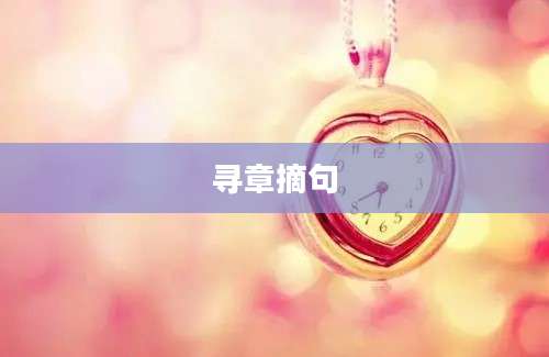 寻章摘句
