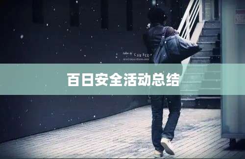 百日安全活动总结