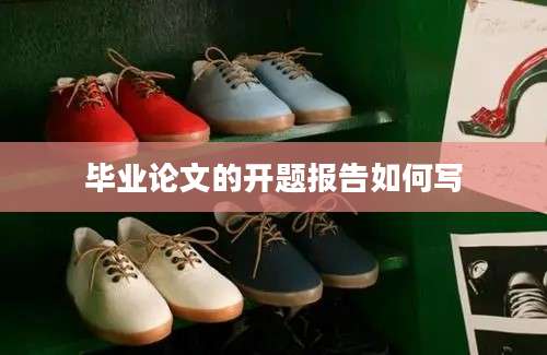 毕业论文的开题报告如何写