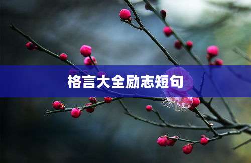 格言大全励志短句