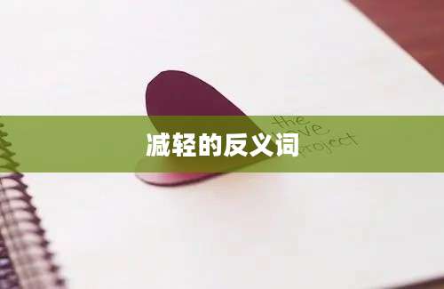 减轻的反义词