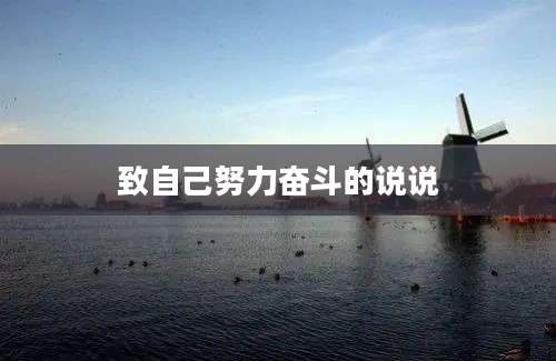 致自己努力奋斗的说说