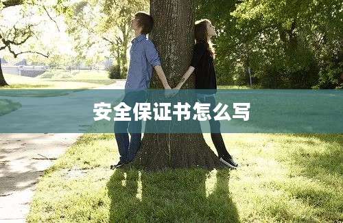 安全保证书怎么写
