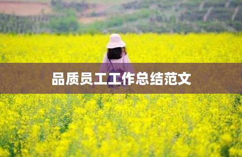 品质员工工作总结范文