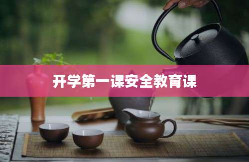 开学第一课安全教育课
