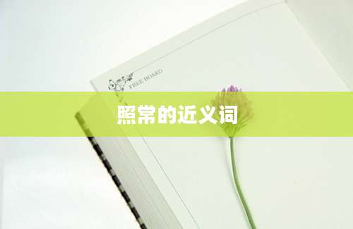 照常的近义词